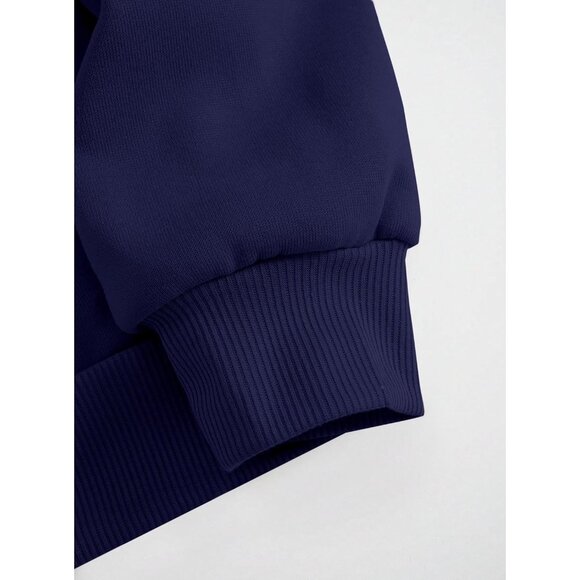 ⚡Women Dark Blue New York Imported Graphic Crewneck Long Sleeve Sweatshirt - Picture 5 of 5